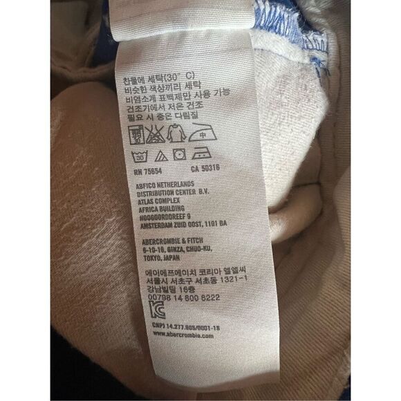 Abercrombie Fitch Mens Pants Blue Size 33W by 32L - Picture 10 of 10